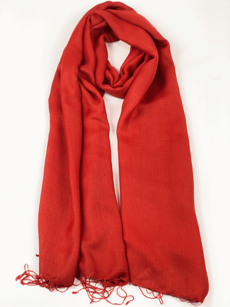 Red Modal Solid Scarf-1