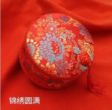 Red Hand-Embroidered Sewing Box