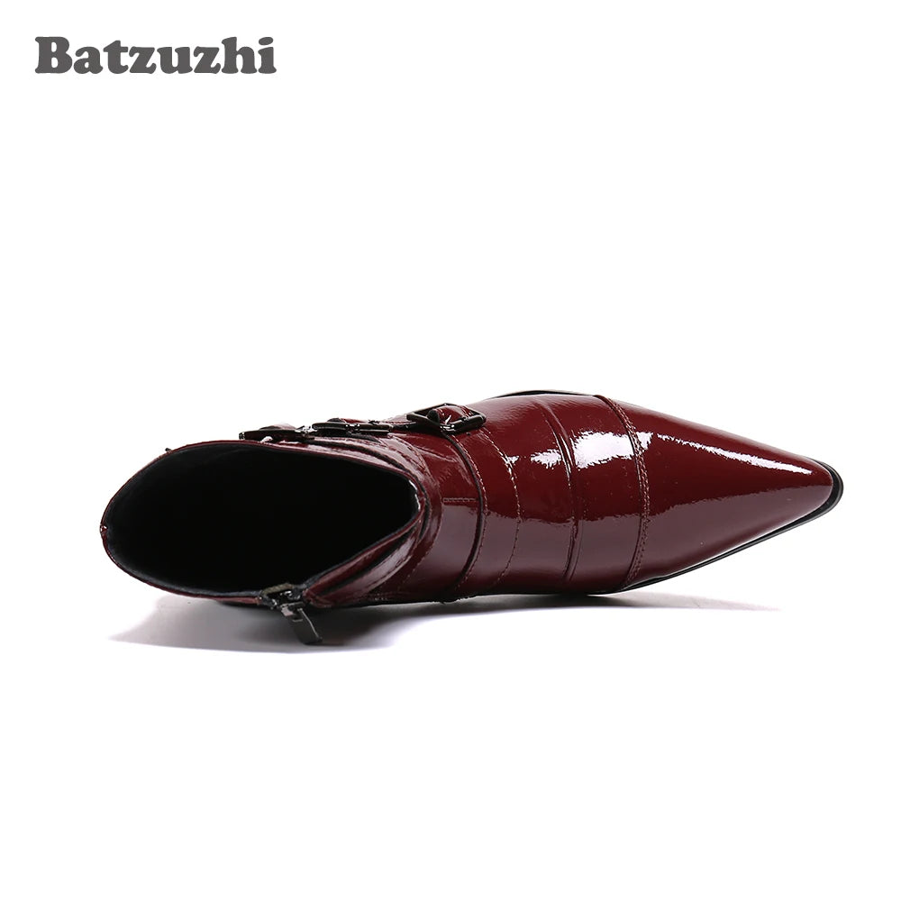 Men's Cowboy Boots Wine - Ankle