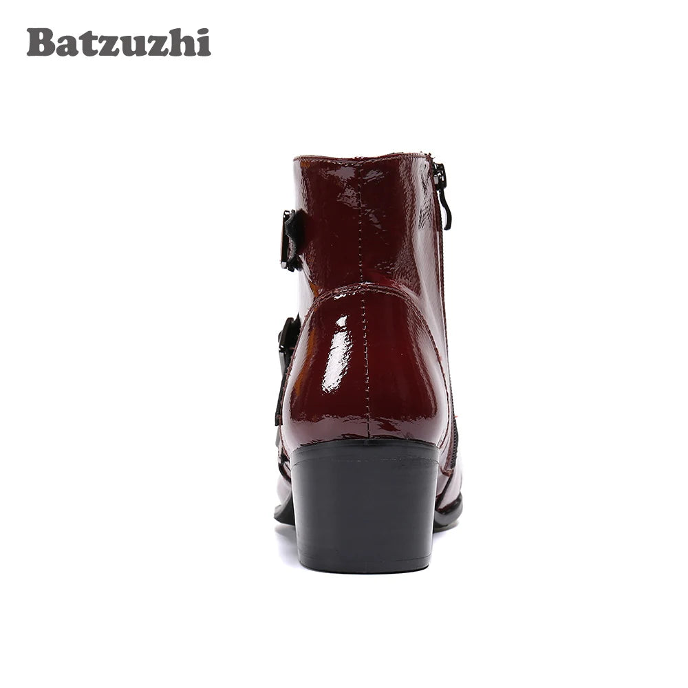 Men's Cowboy Boots Wine - Ankle