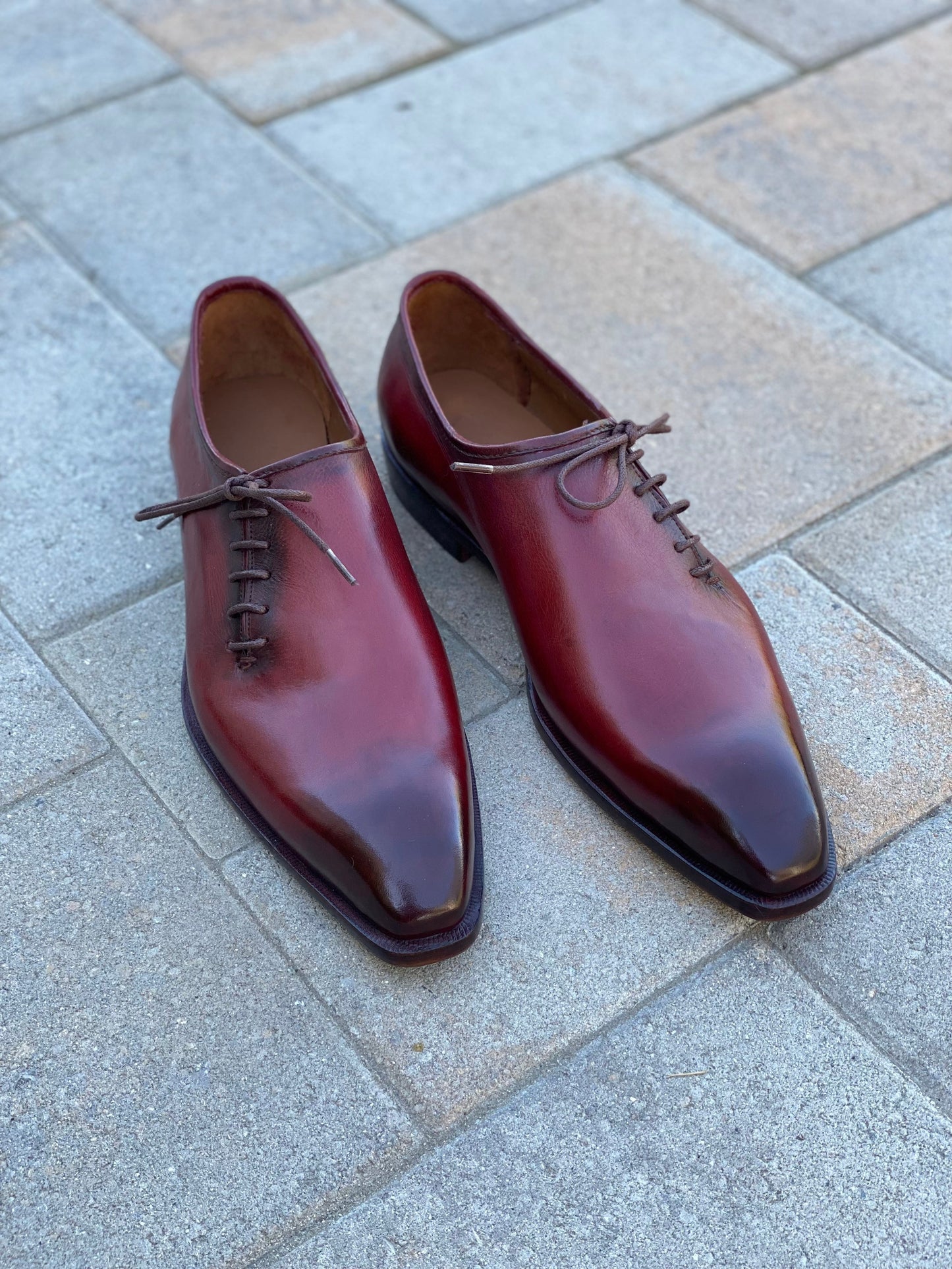 Tyler- Burgundy Whole cut Dress Oxfords-1