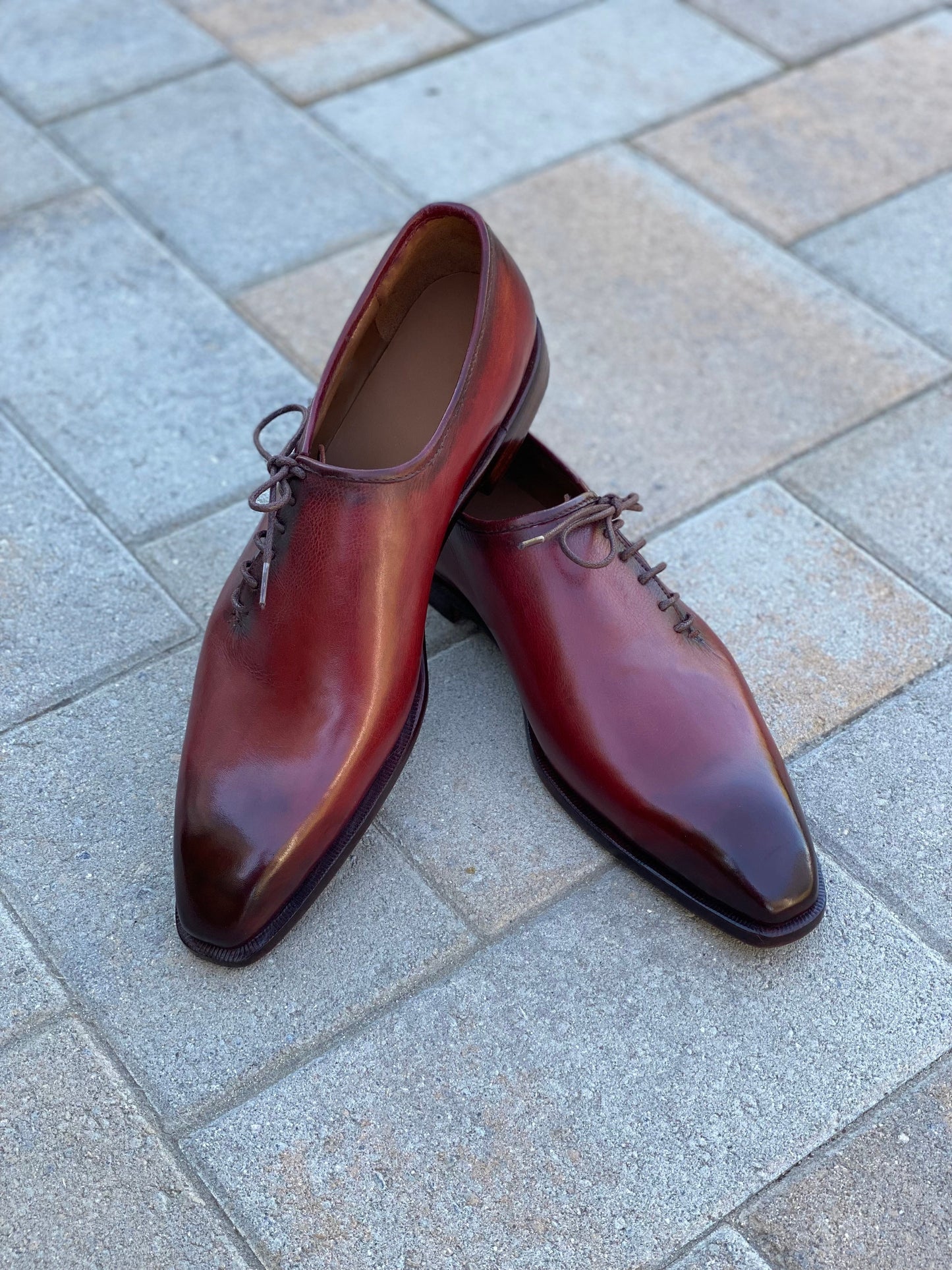 Tyler- Burgundy Whole cut Dress Oxfords-3