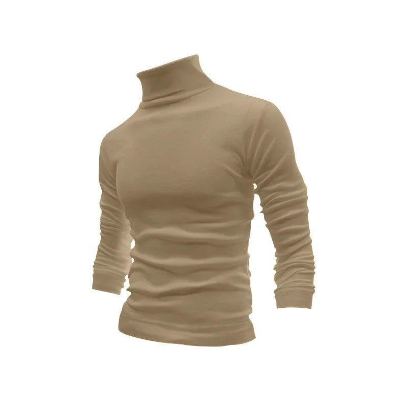 Mens Wine Red Turtleneck Sweater