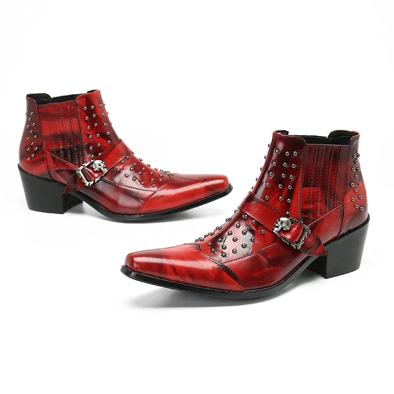 Men's Pointed Toe Cowboy Boots - Ankle