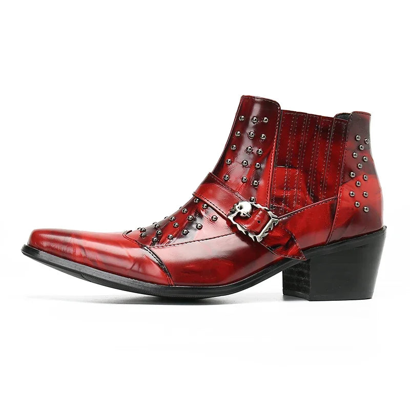 Men's Pointed Toe Cowboy Boots - Ankle