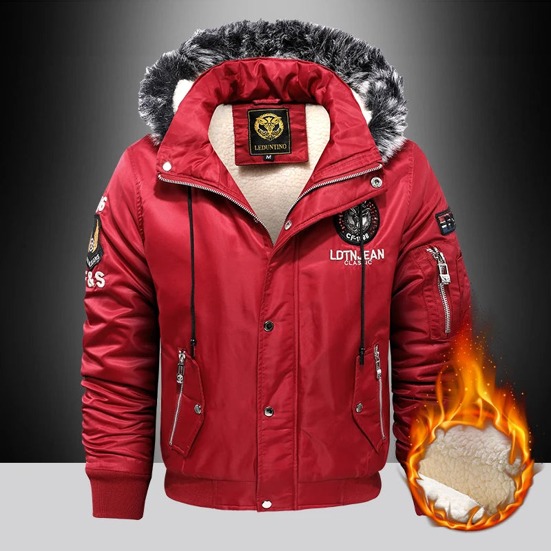 Men's Thick Plush Winter Parka
