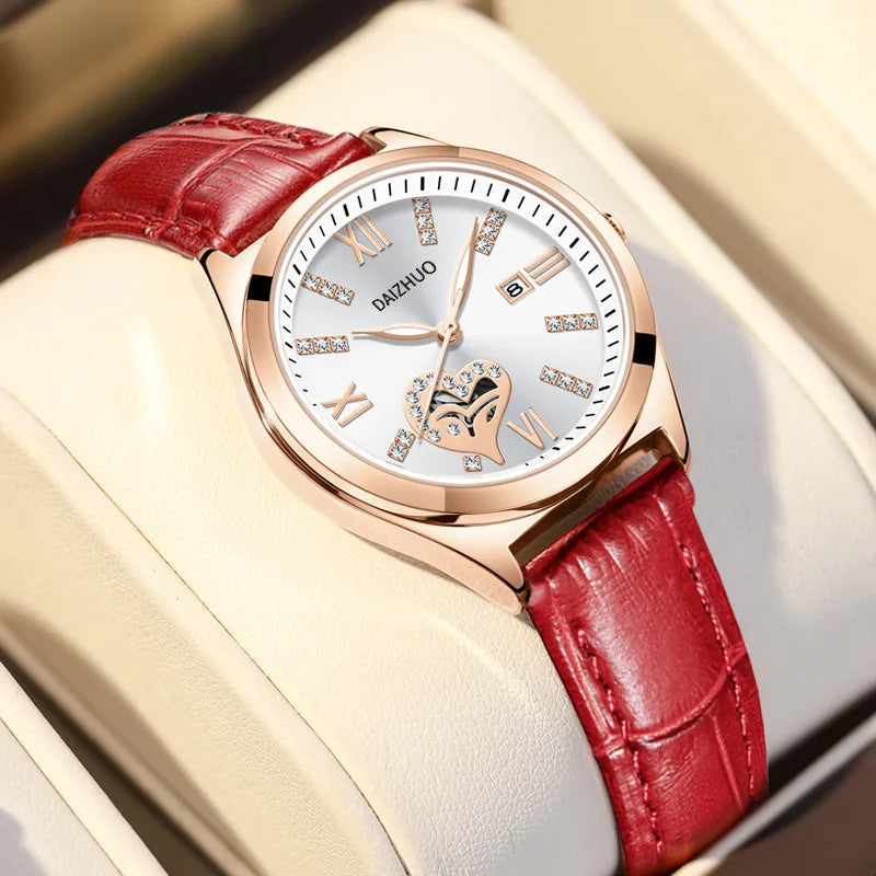 Red Fashion Quartz Watch