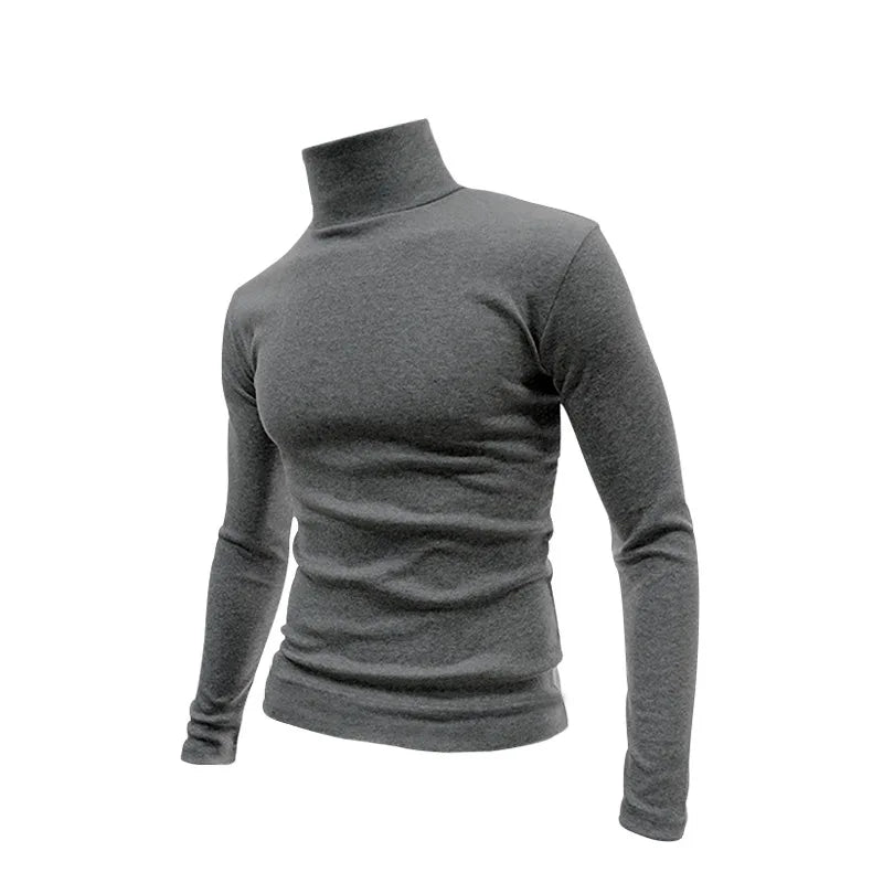 Mens Wine Red Turtleneck Sweater