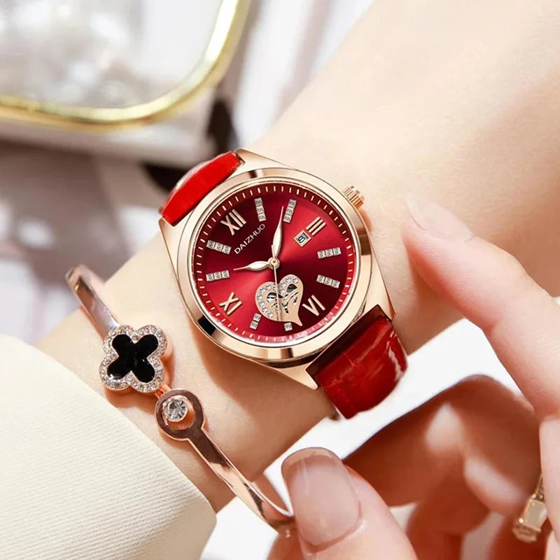 Red Fashion Quartz Watch