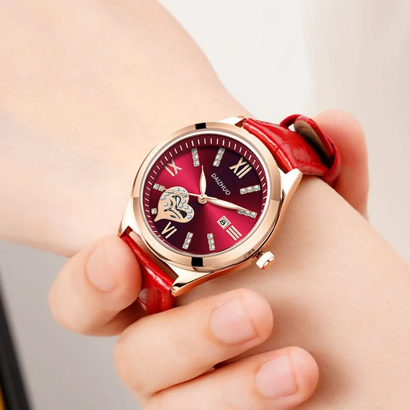 Red Fashion Quartz Watch