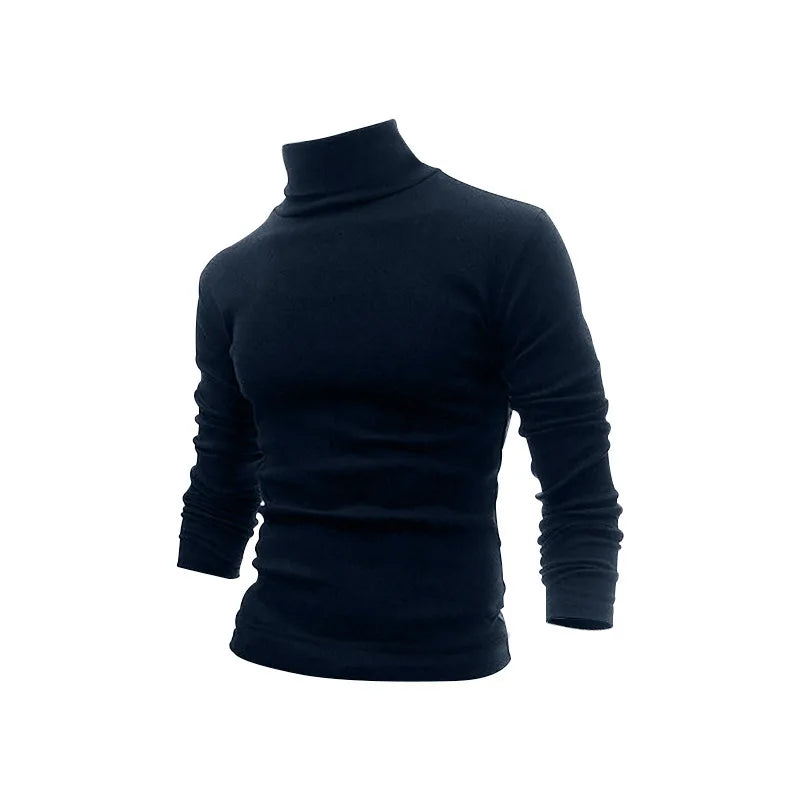Mens Wine Red Turtleneck Sweater