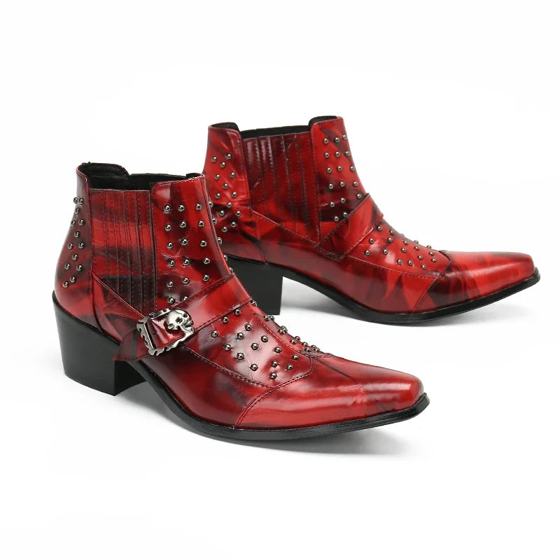 Men's Pointed Toe Cowboy Boots - Ankle
