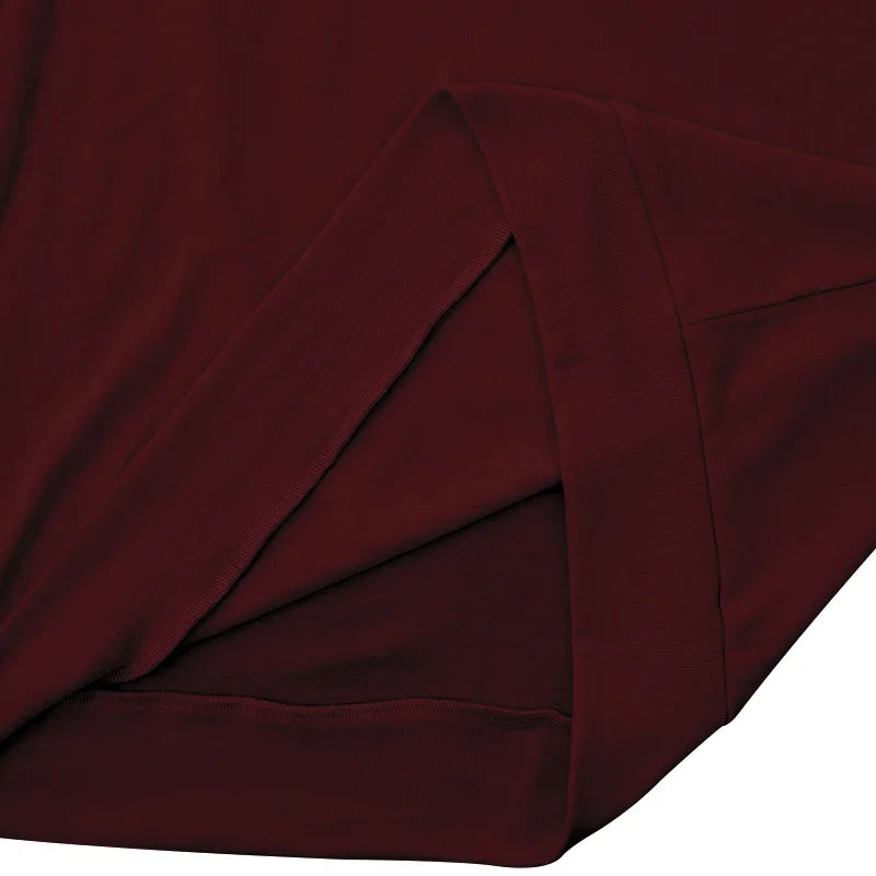 Mens Wine Red Turtleneck Sweater