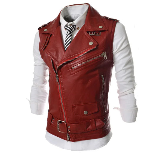 Men's Sleeveless Motorcycle Vest