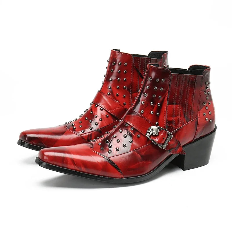 Men's Pointed Toe Cowboy Boots - Ankle