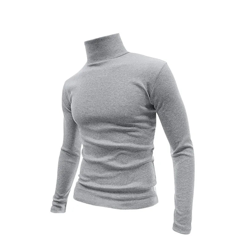 Mens Wine Red Turtleneck Sweater