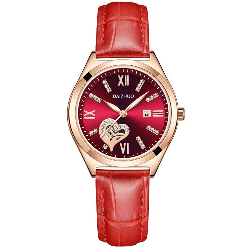 Red Fashion Quartz Watch