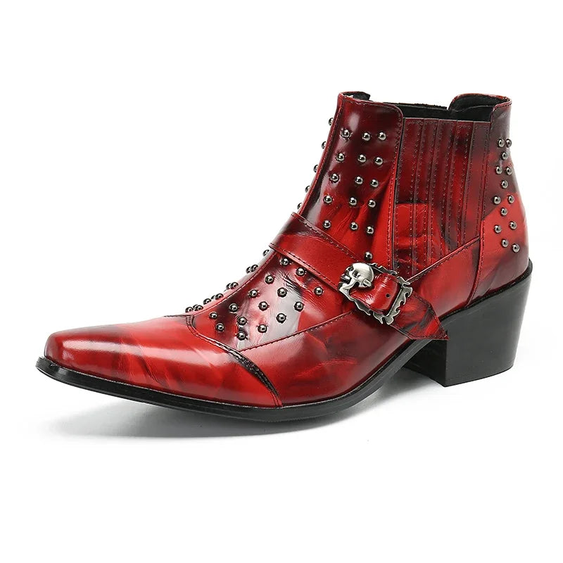 Men's Pointed Toe Cowboy Boots - Ankle