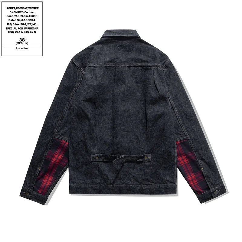 Red Denim Jacket Men's