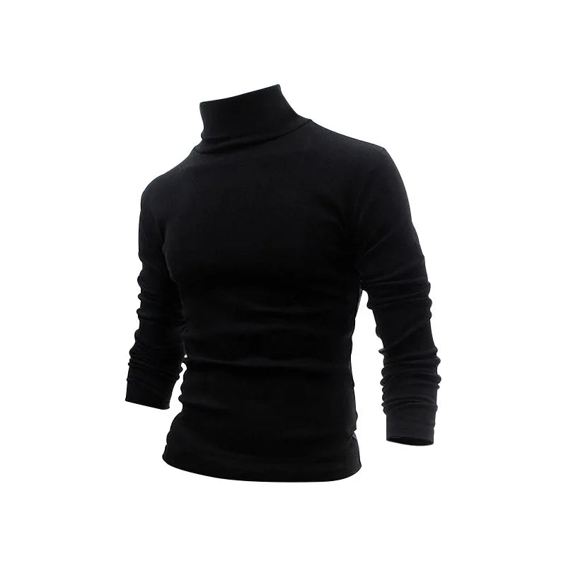 Mens Wine Red Turtleneck Sweater