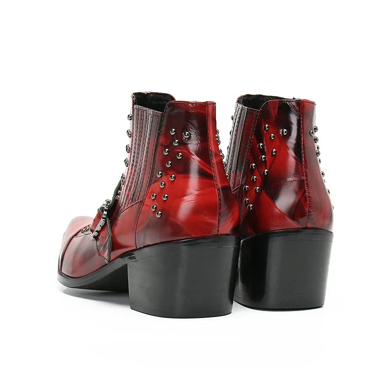Men's Pointed Toe Cowboy Boots - Ankle