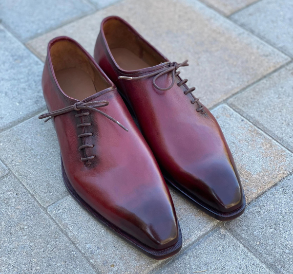 Tyler- Burgundy Whole cut Dress Oxfords-2