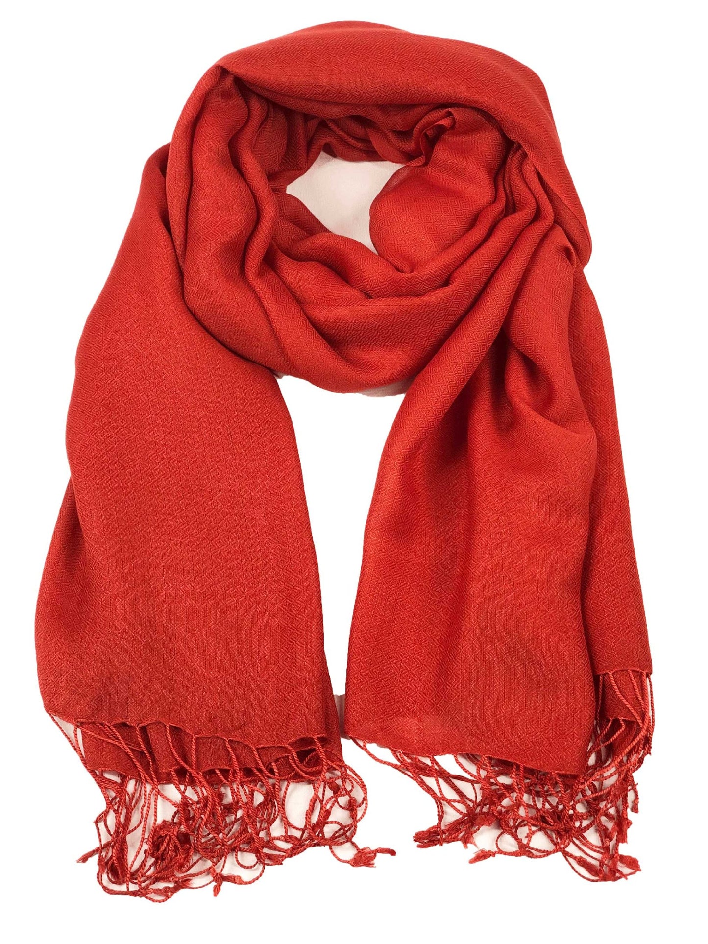 Red Modal Solid Scarf-0