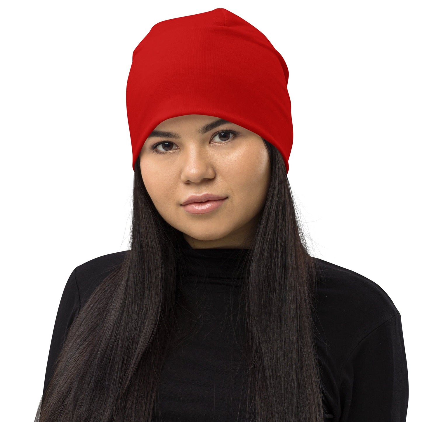 Double-layered Beanie Hat Red-0