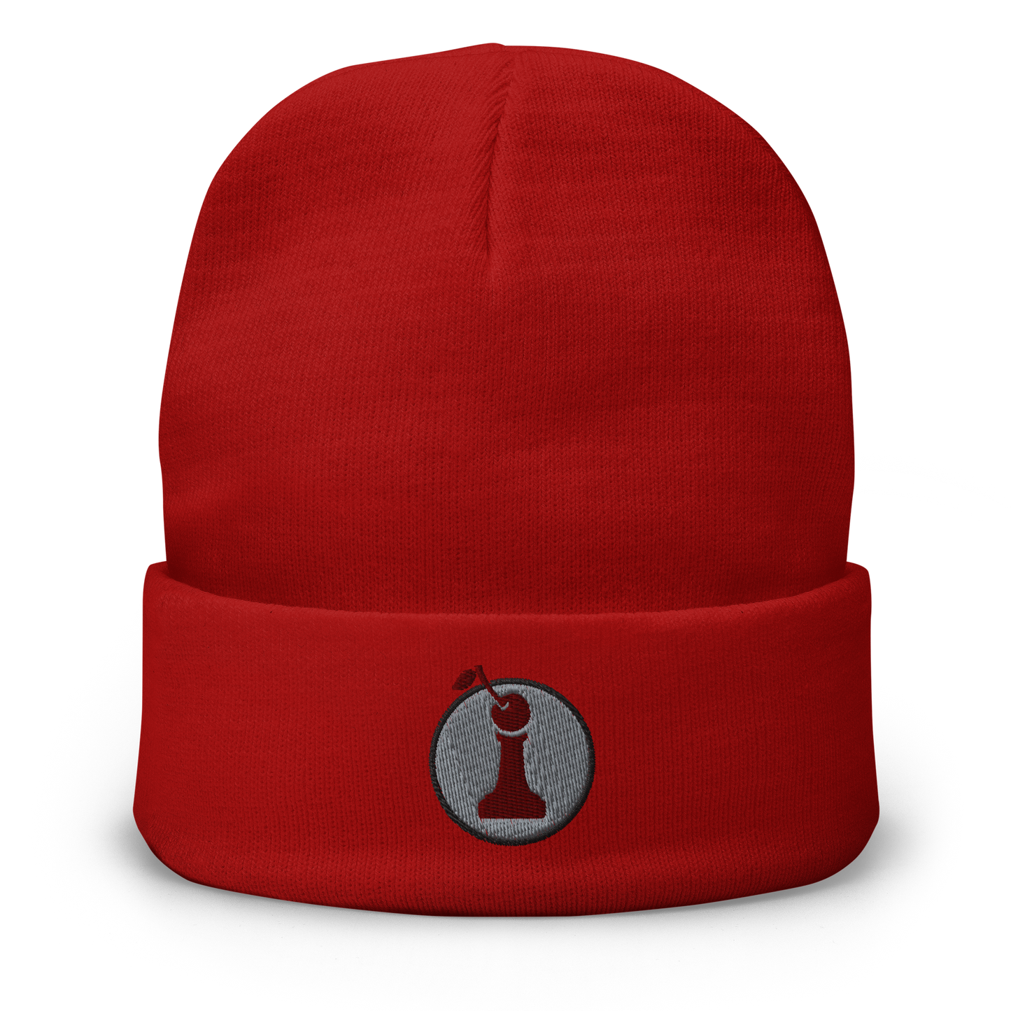 Headwear: "Red Pawn" Embroidered Beanie-2