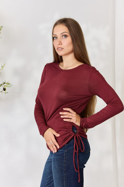 Round Neck Long Sleeve Top