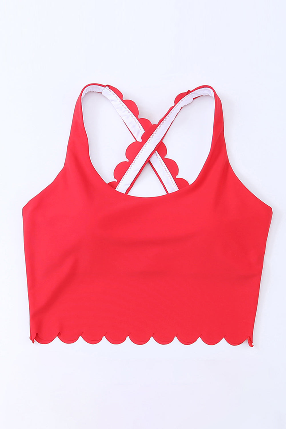 Women's Crisscross Scoop Neck Swim Tops