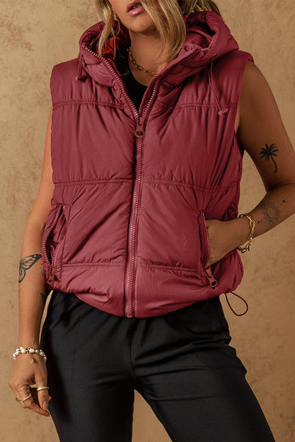 Zip Up Hooded Vest