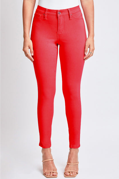 Stylish Women's Mid Rise Skinny Jeans | Red YMI Hyperstretch