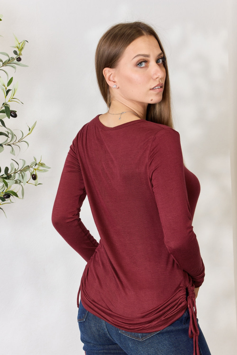 Round Neck Long Sleeve Top