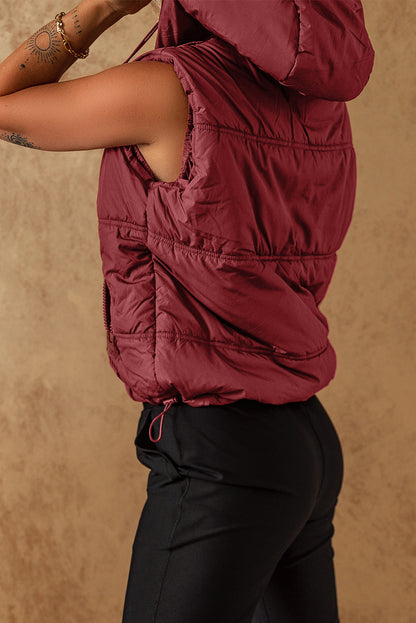 Zip Up Hooded Vest