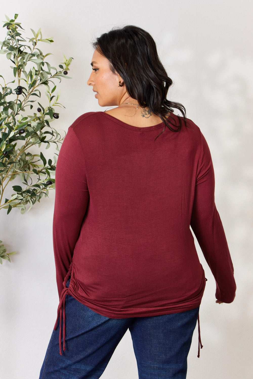 Round Neck Long Sleeve Top