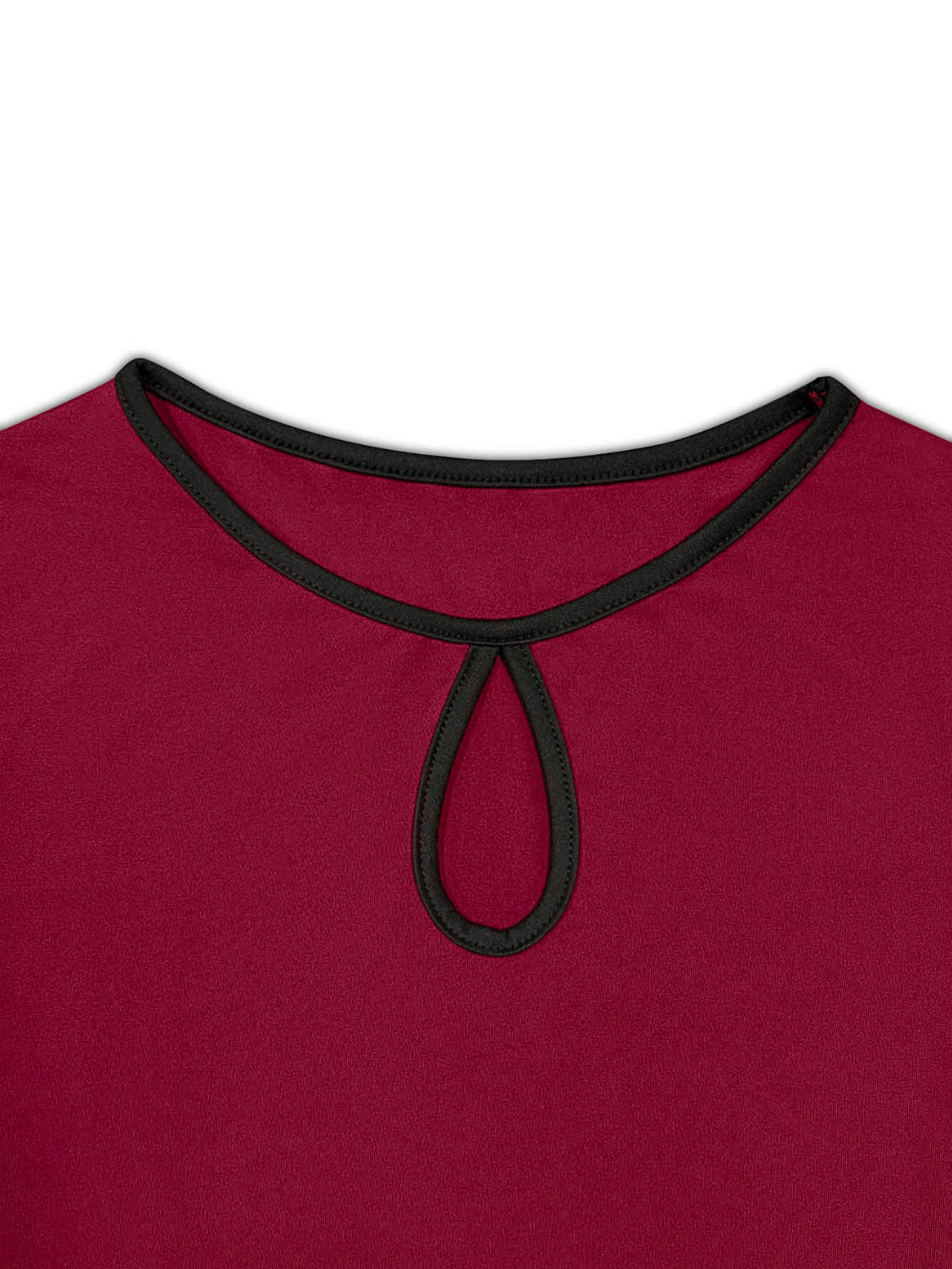 Full Sleeve Burgundy Peplum Tunic for Women