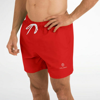 Fiery Red 5.5" Men Swim Shorts-1