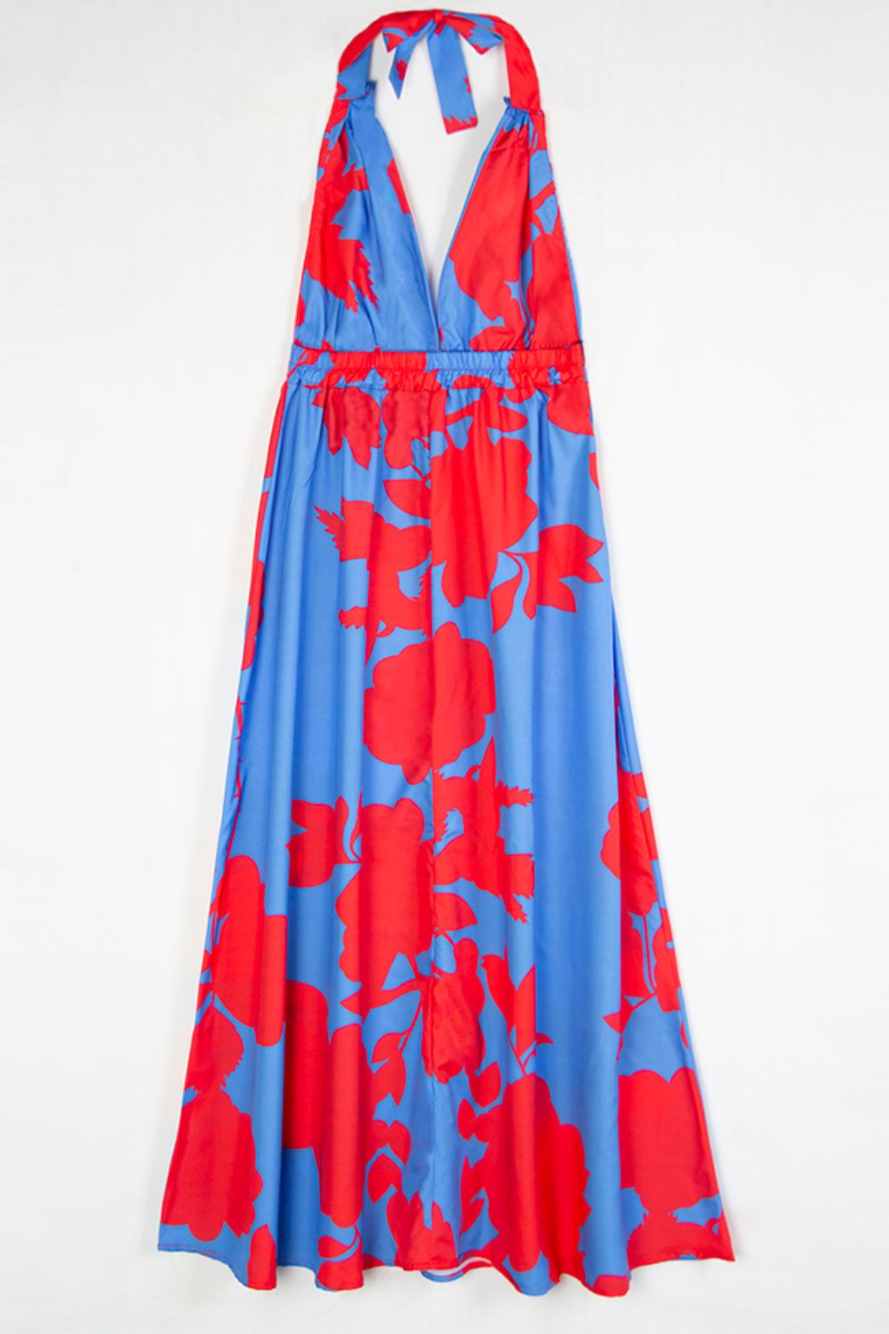 Red & Blue Halter Neck Maxi Dresses