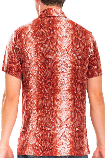 Hiatus Snake Print Button Up-2