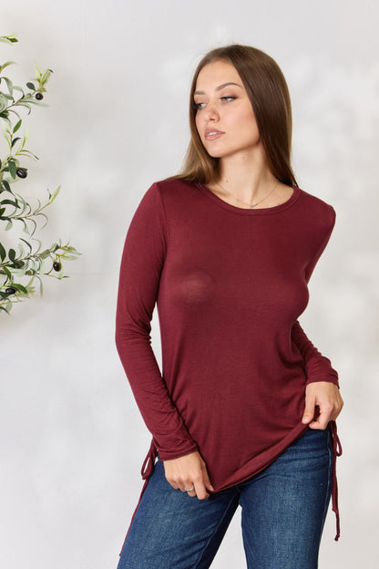 Round Neck Long Sleeve Top