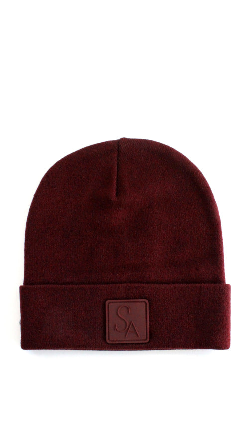 Burgundy Soft Knit Beanie Hat