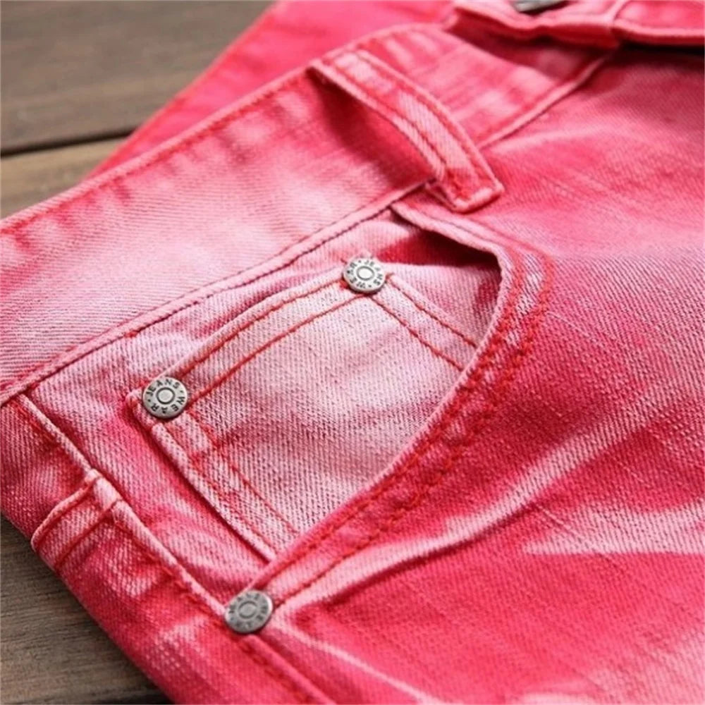 EH · MD® Pleated Hole Patch Red Jean