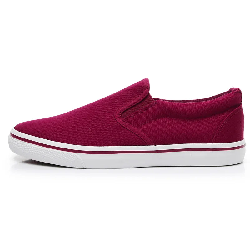 Stylish Red Canvas Shoes Men's Shoes