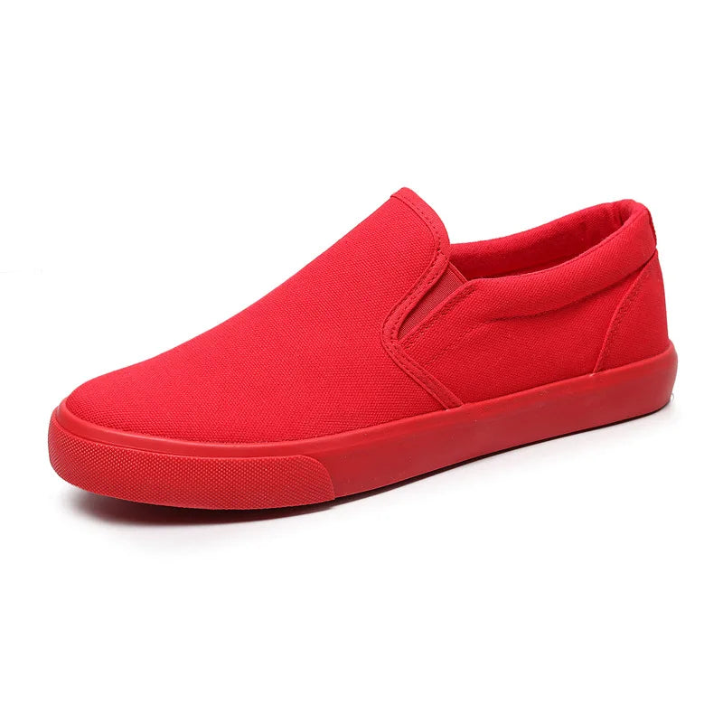 Stylish Red Canvas Shoes Men's Shoes