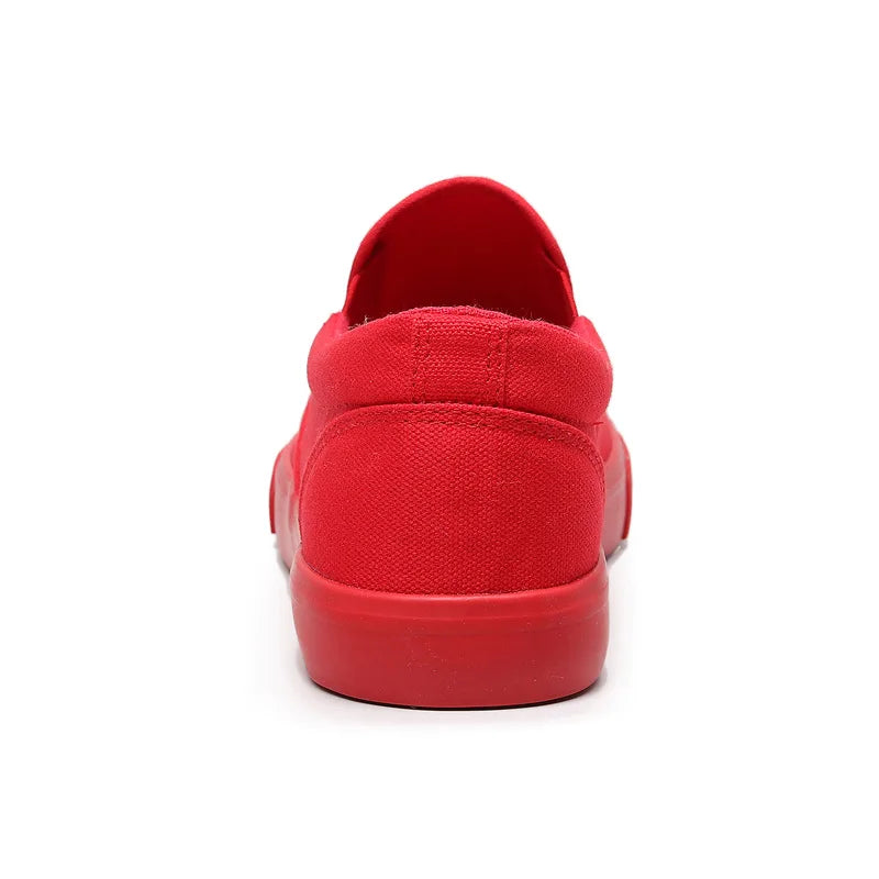 Stylish Red Canvas Shoes Men's Shoes