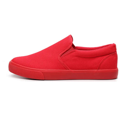 Stylish Red Canvas Shoes Men's Shoes