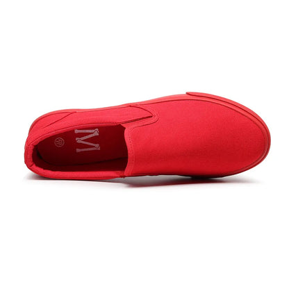 Stylish Red Canvas Shoes Men's Shoes