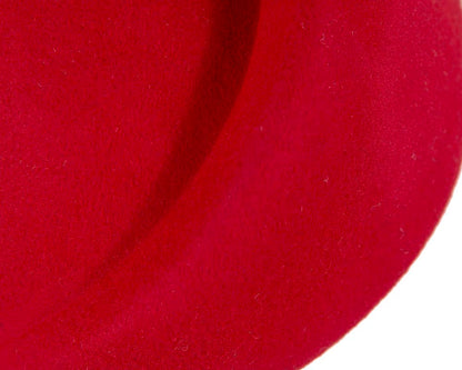 Designers red felt ladies winter hat-4