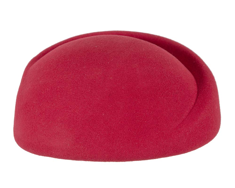 Designers red felt ladies winter hat-3